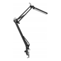 Lampe de bureau LED tactile, dimmable et flexible à pince LED/10W/5/230V 3000/4000/6000K noire