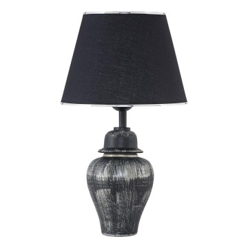 Lampe de bureau RAMZES 1xE27/40W/230V noir/argenté