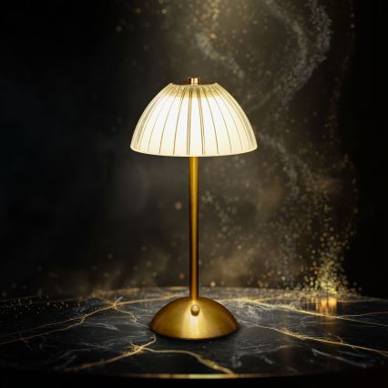 Lampe de table LED rechargeable et dimmable PARIS LED/2W/5V/2700K/4000K/6500K 800 mAh dorée
