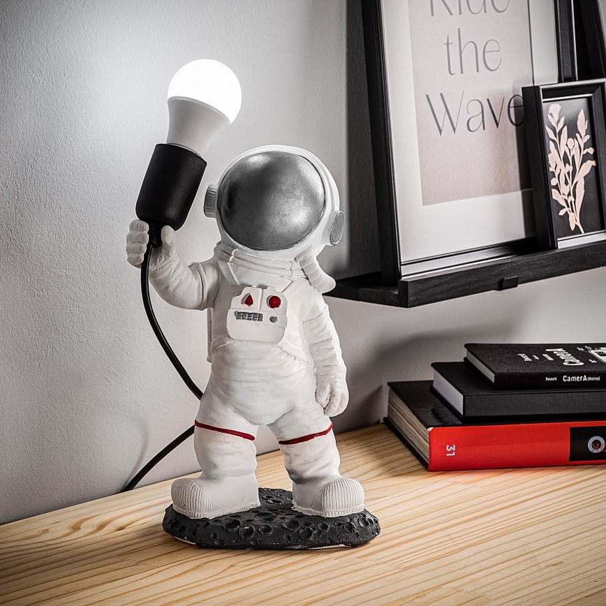 Lampe de chevet pour enfant ASTRONAUT 1xE27/40W/230V argentée/blanche