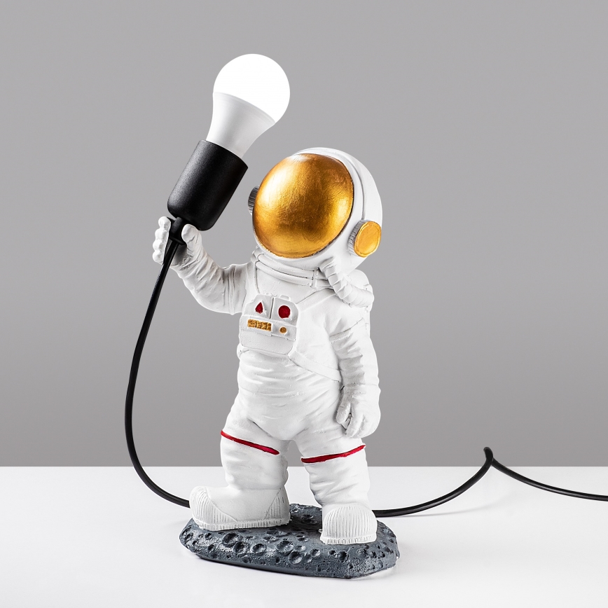 Lampe de chevet pour enfant ASTRONAUT 1xE27/40W/230V cuivrée/blanche