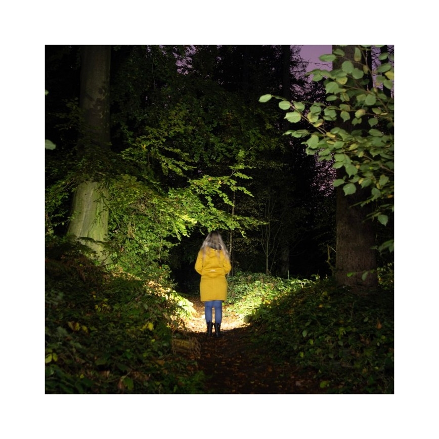 Lampe de poche LED rechargeable 2×LED — 3 W / 5 V, 210 lm, 1200 mAh, noire