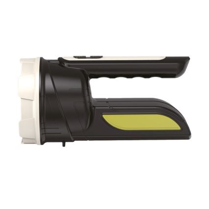 Lampe de poche LED rechargeable 2×LED — 3 W / 5 V, 210 lm, 1200 mAh, noire