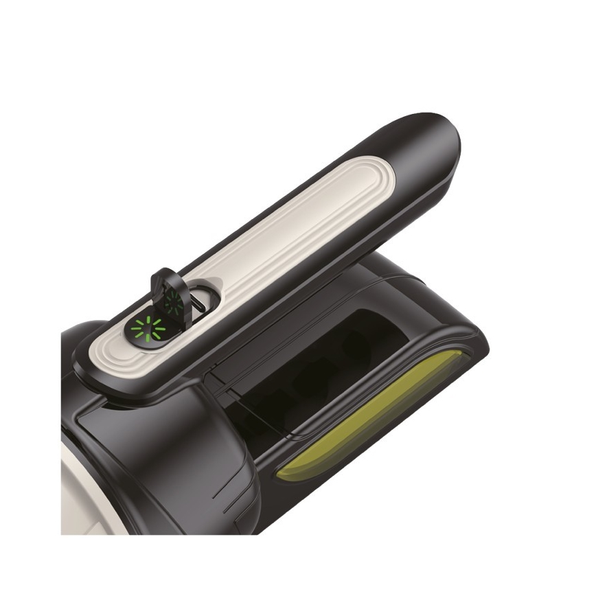 Lampe de poche LED rechargeable 2×LED — 3 W / 5 V, 210 lm, 1200 mAh, noire