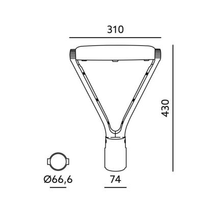 Lampe de rue LED NEXPARK LED/30/40/60W/230V 3000/4000/6500K IP66