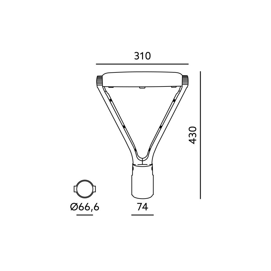 Lampe de rue LED NEXPARK LED/30/40/60W/230V 3000/4000/6500K IP66