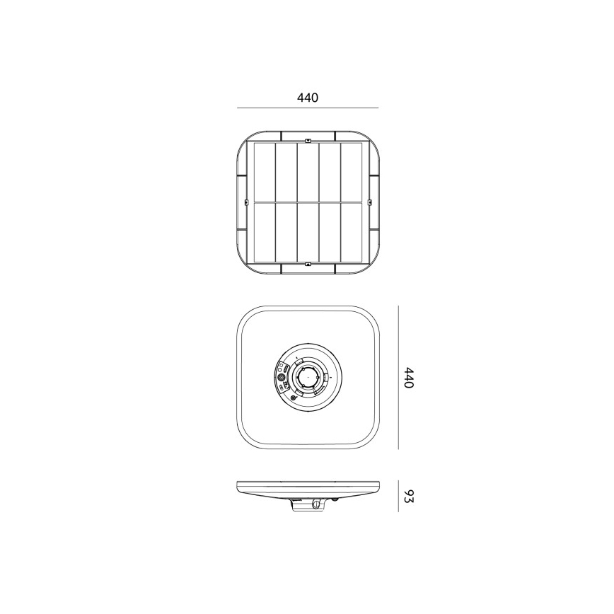 Lampadaire solaire LED avec détecteur SOLSUMI LED/25W/3,2V 3000/4000/6500K IP54 24000 mAh + télécommande