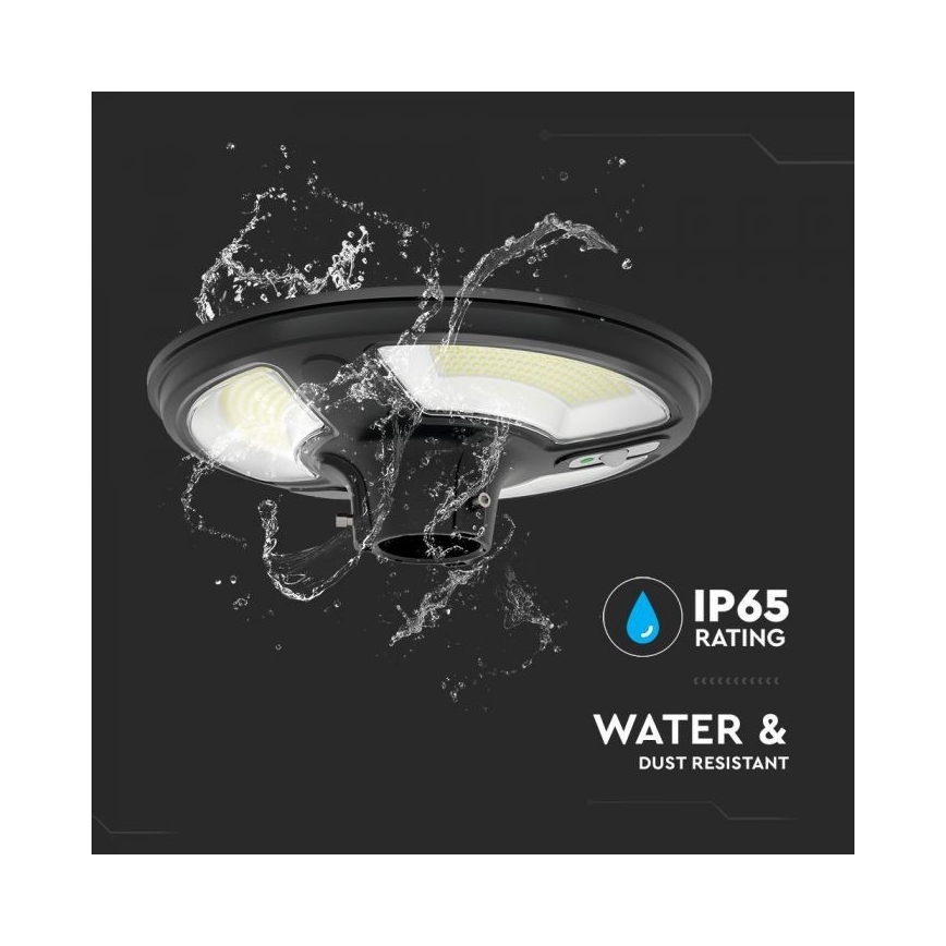 Lampe de rue solaire LED avec détecteur LED/10W/3,2V IP65 4000K + télécommande