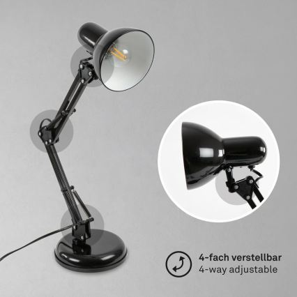 Lampe de table 1xE14/25W/230V noire