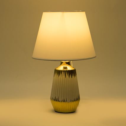 Lampe de table 1xE14/40W/230V blanc/doré