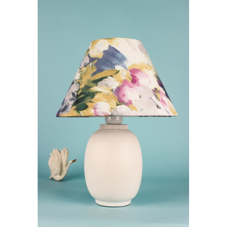 Lampe de table 1xE27/40W/230V blanc/coloré