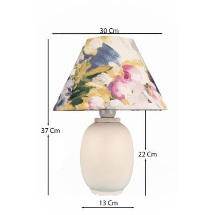 Lampe de table 1xE27/40W/230V blanc/coloré