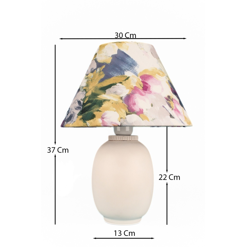 Lampe de table 1xE27/40W/230V blanc/coloré