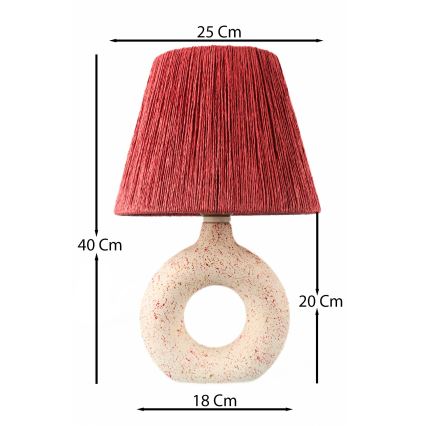 Lampe de table 1xE27/40W/230V blanc/rouge