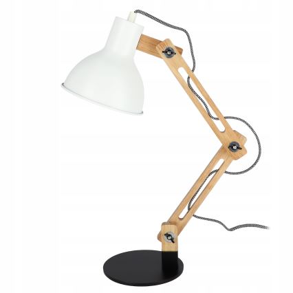 Lampe de table 1xE27/40W/230V blanche/noire