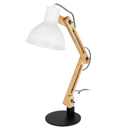 Lampe de table 1xE27/40W/230V blanche/noire