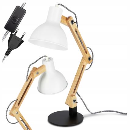 Lampe de table 1xE27/40W/230V blanche/noire