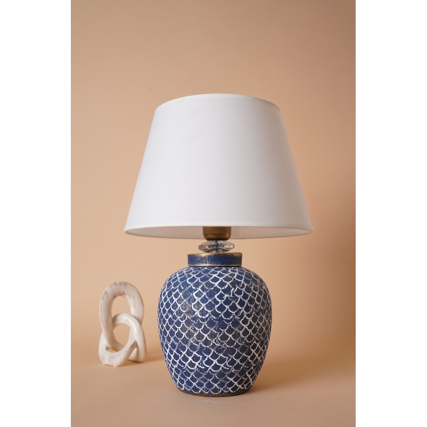 Lampe de table 1xE27/40W/230V bleu