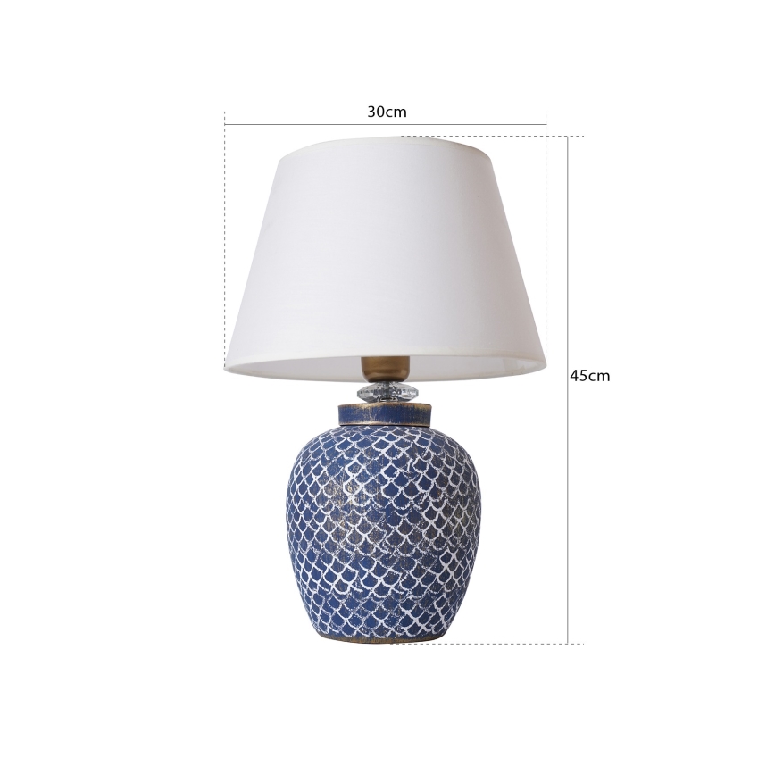 Lampe de table 1xE27/40W/230V bleu