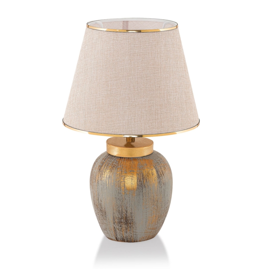 Lampe de table 1xE27/40W/230V doré/beige