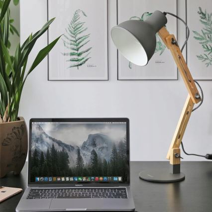 Lampe de table 1xE27/40W/230V grise