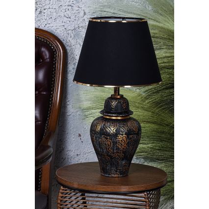 Lampe de table 1xE27/40W/230V noir