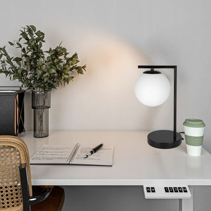 Lampe de table 1xE27/40W/230V noire/blanche