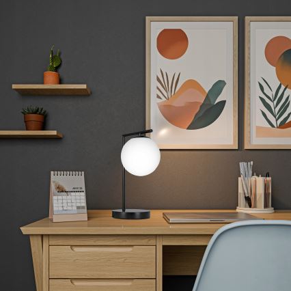 Lampe de table 1xE27/40W/230V noire/blanche