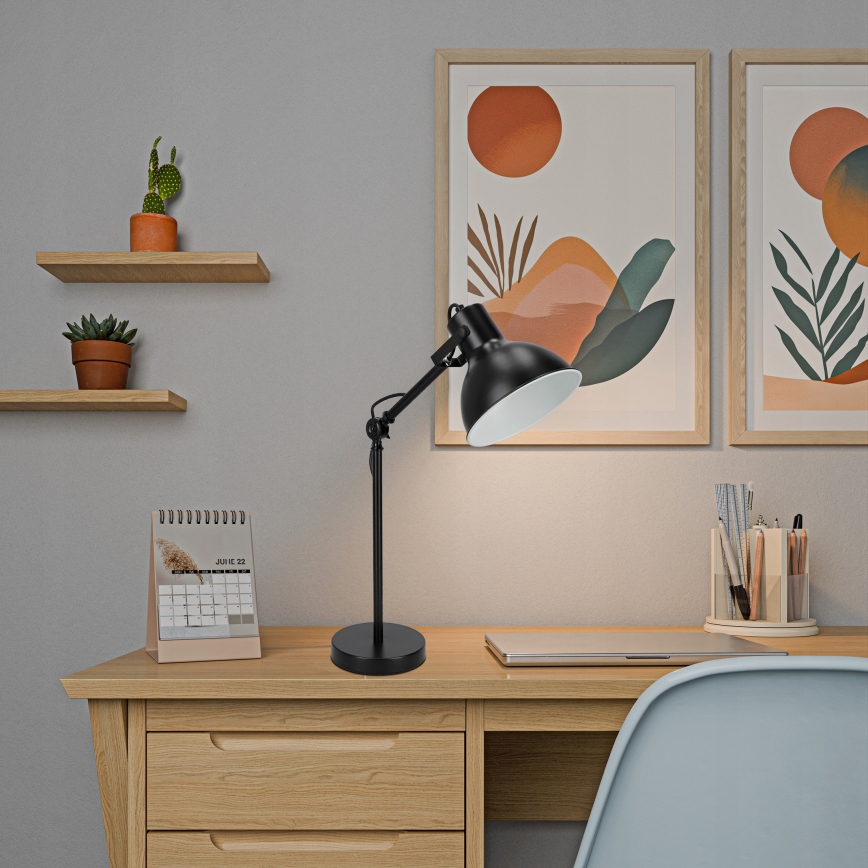 Lampe de table 1xE27/40W/230V noire