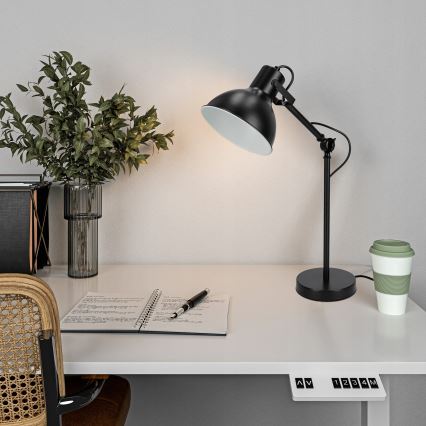 Lampe de table 1xE27/40W/230V noire