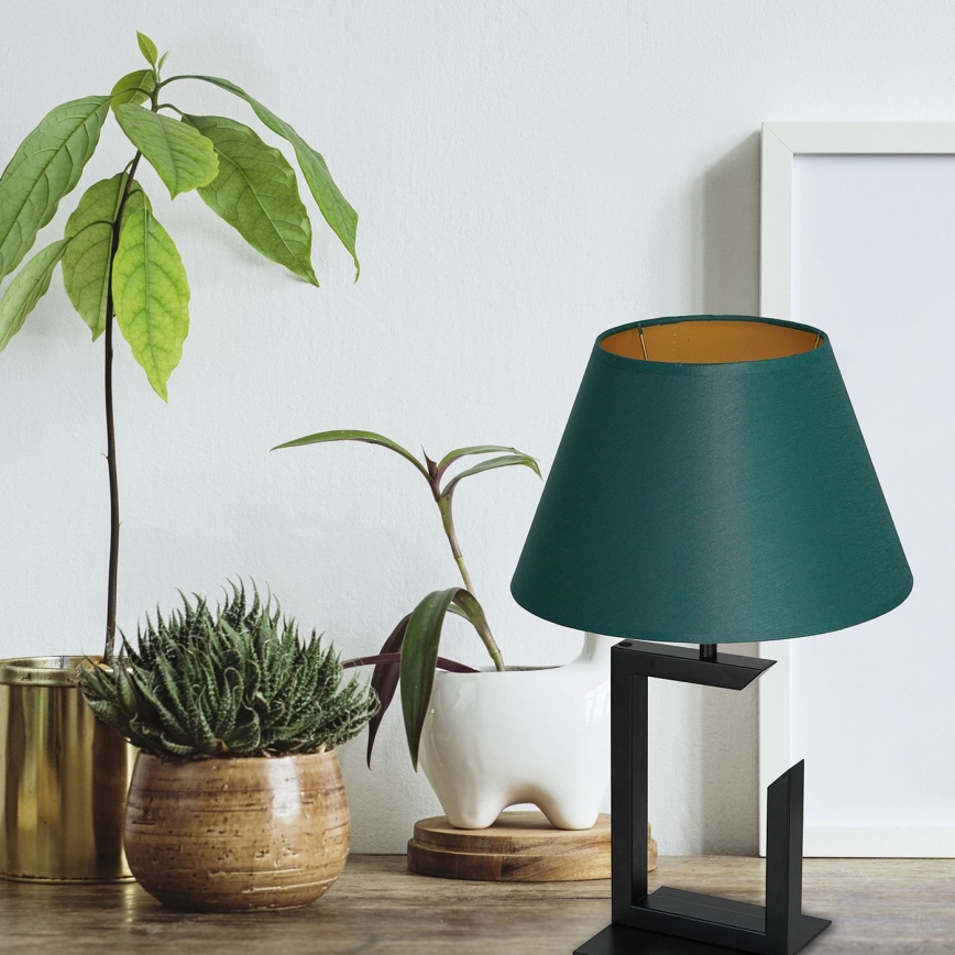 Lampe de table 1xE27/60W/230V 45 cm vert/doré