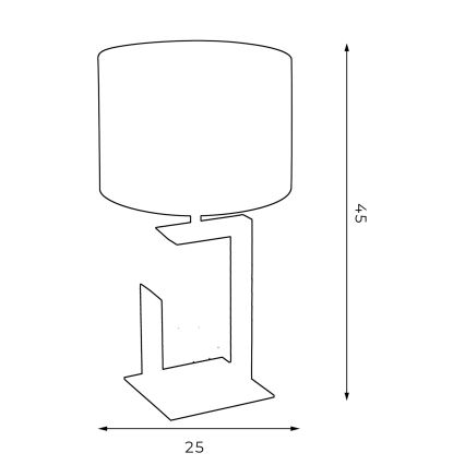 Lampe de table 1xE27/60W/230V 45 cm vert/doré