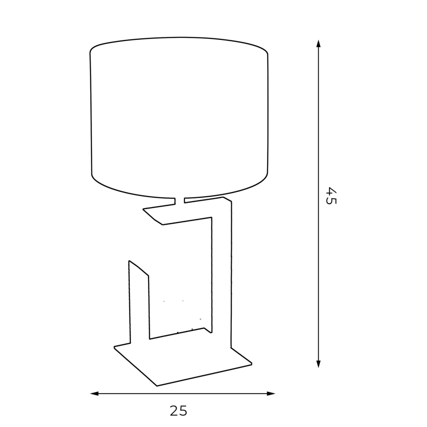 Lampe de table 1xE27/60W/230V 45 cm vert/doré