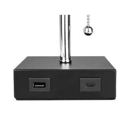 Lampe de table 1xE27/60W/230V avec chargeur USB