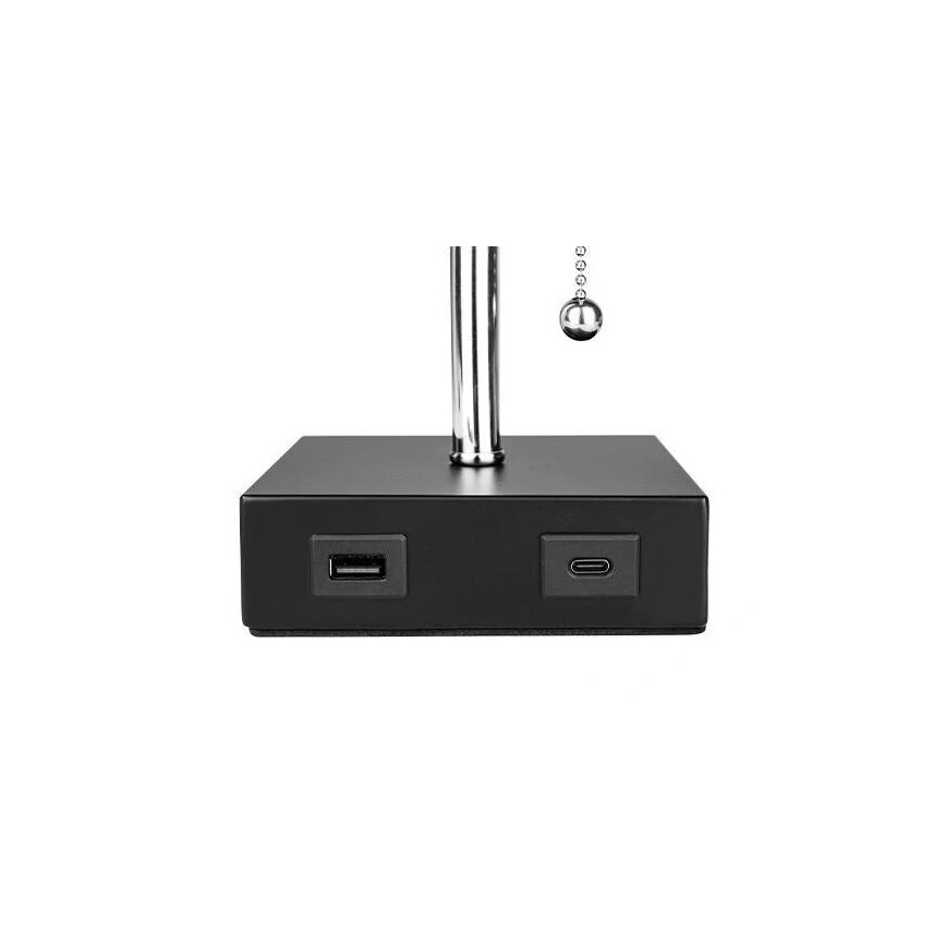 Lampe de table 1xE27/60W/230V avec chargeur USB