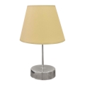Lampe de table 1xE27/60W/230V beige/chrome brillant