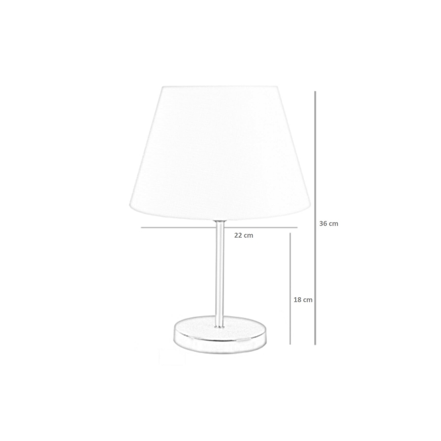 Lampe de table 1xE27/60W/230V bleu/chrome brillant