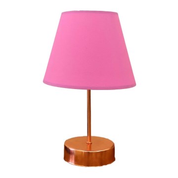 Lampe de table 1xE27/60W/230V rose/cuivre