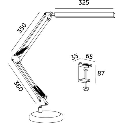 Lampe de table à intensité variable 2en1 USB TENUIX LED/14W/5V 3000-6000K