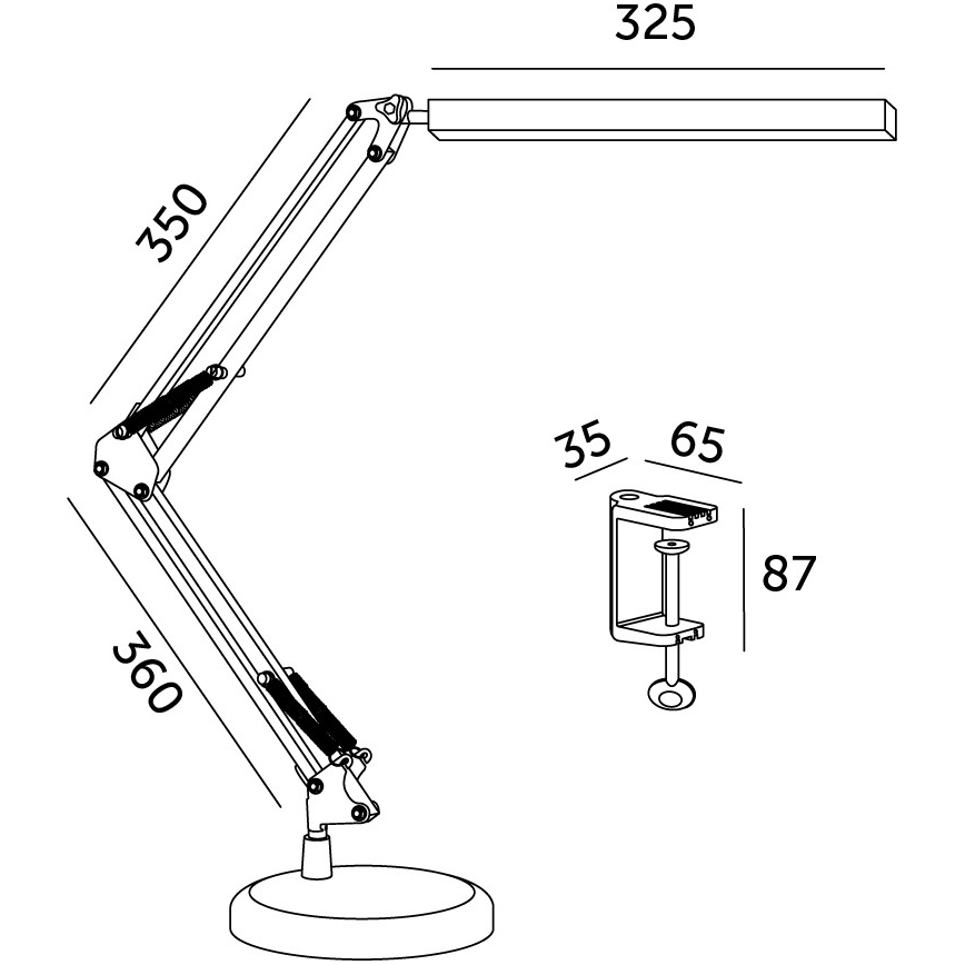 Lampe de table à intensité variable 2en1 USB TENUIX LED/14W/5V 3000-6000K