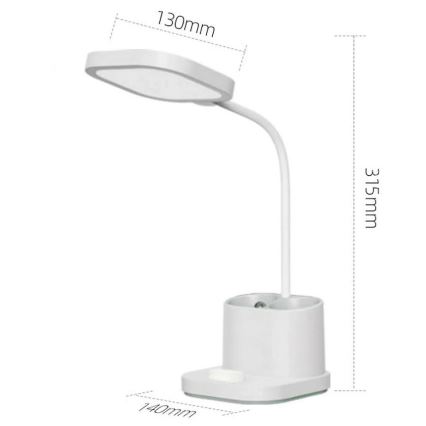 Lampe de table à intensité variable avec support et batterie portative LED/5W/5V 2400mAh