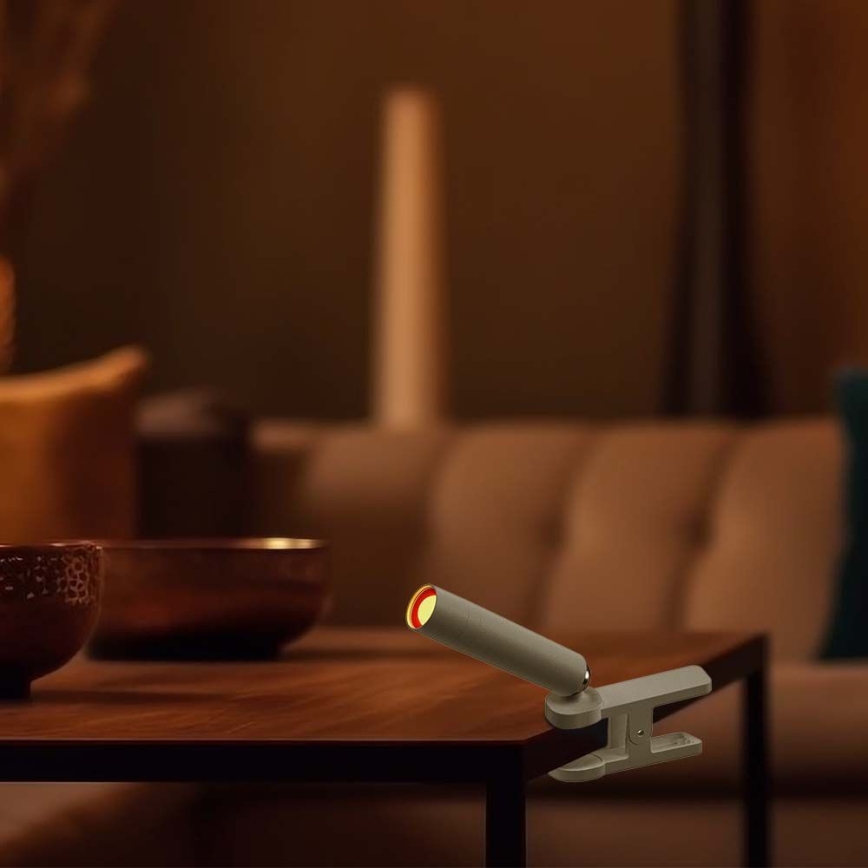 Lampe de table magnétique à intensité variable rechargeable 3en1 LED/3W/5V 4000K 1500 mAh blanc