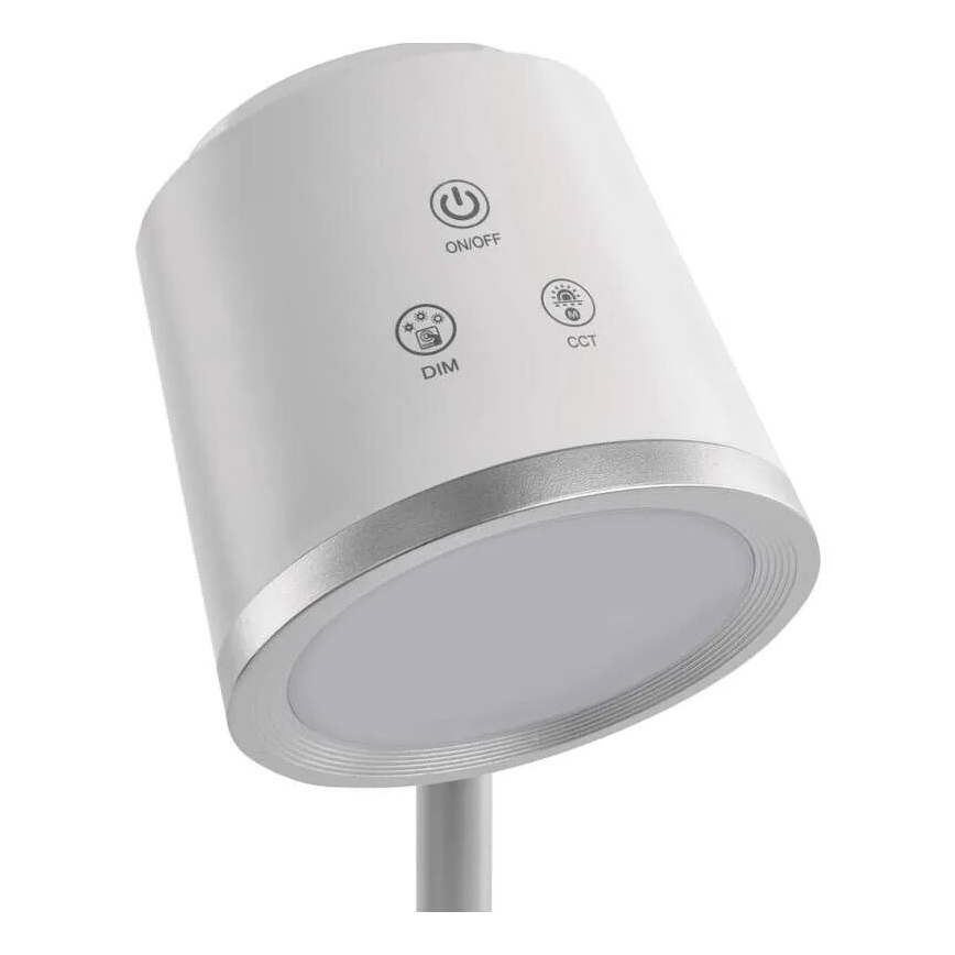 Lampe de table à intensité variable rechargeable 4en1 LED/6W/3,7V 3000K/4000K/6500K 1500mAh blanc