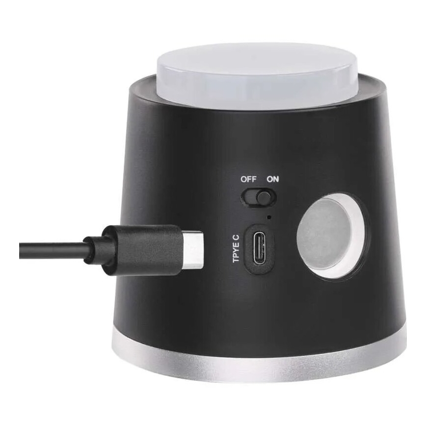 Lampe de table à intensité variable rechargeable 4en1 LED/6W/3,7V 3000K/4000K/6500K 1500mAh noir