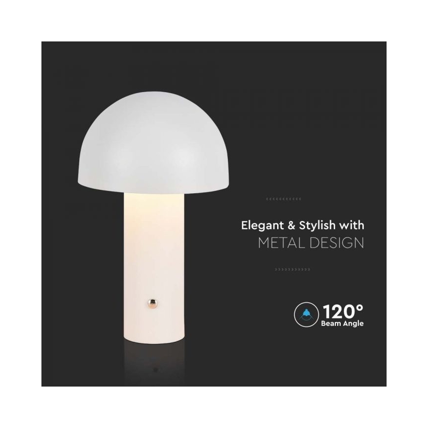 Lampe de table tactile rechargeable et à intensité variable LED/1W/5V 3000-6000K 1800 mAh blanc