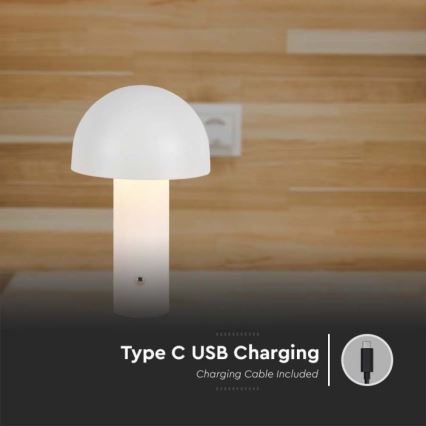 Lampe de table tactile rechargeable et à intensité variable LED/1W/5V 3000-6000K 1800 mAh blanc