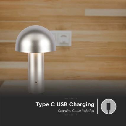 Lampe de table tactile rechargeable et à intensité variable LED/1W/5V 3000-6000K 1800 mAh doré