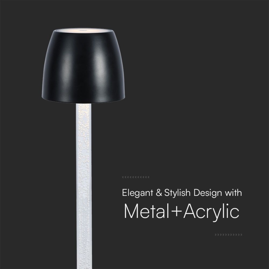 Lampe de table tactile rechargeable et à intensité variable LED/3W/5V 3000K 1800 mAh blanc