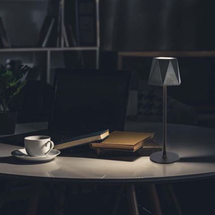 Lampe de table tactile rechargeable et à intensité variable LED/4W/5V 3000-6000K 1800 mAh noir
