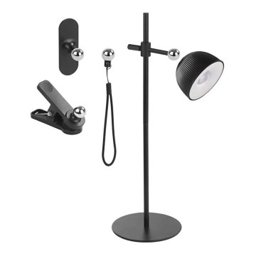 Lampe de table à intensité variable rechargeable magnétique 4en1 LED/4,2W/3,7V 4000K 1200mAh noir